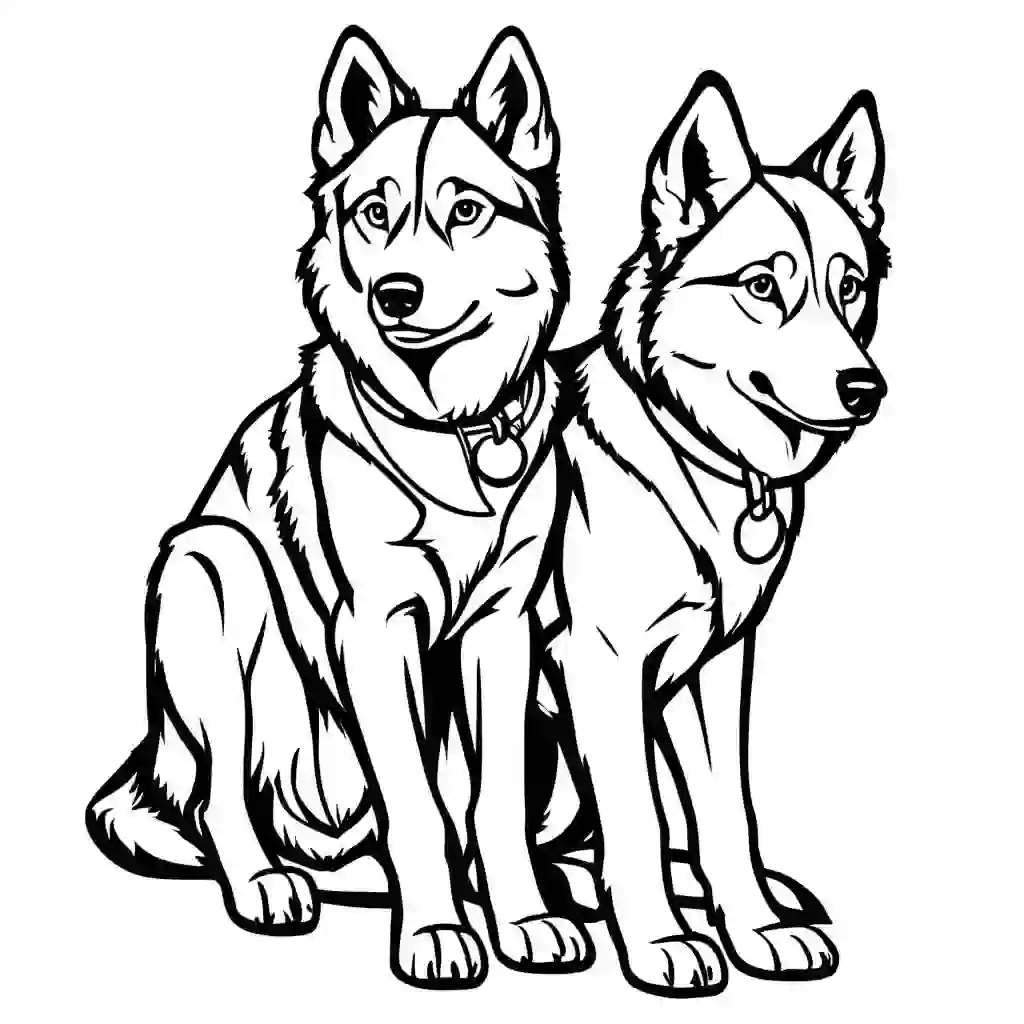 Sled Dogs coloring pages